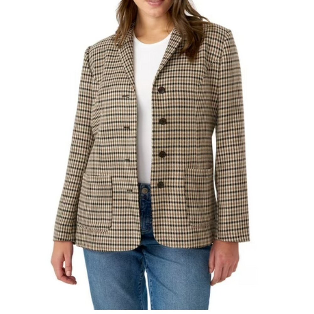 Edited by Hunter McGrady Classic Check Blazer – Medium – NWT